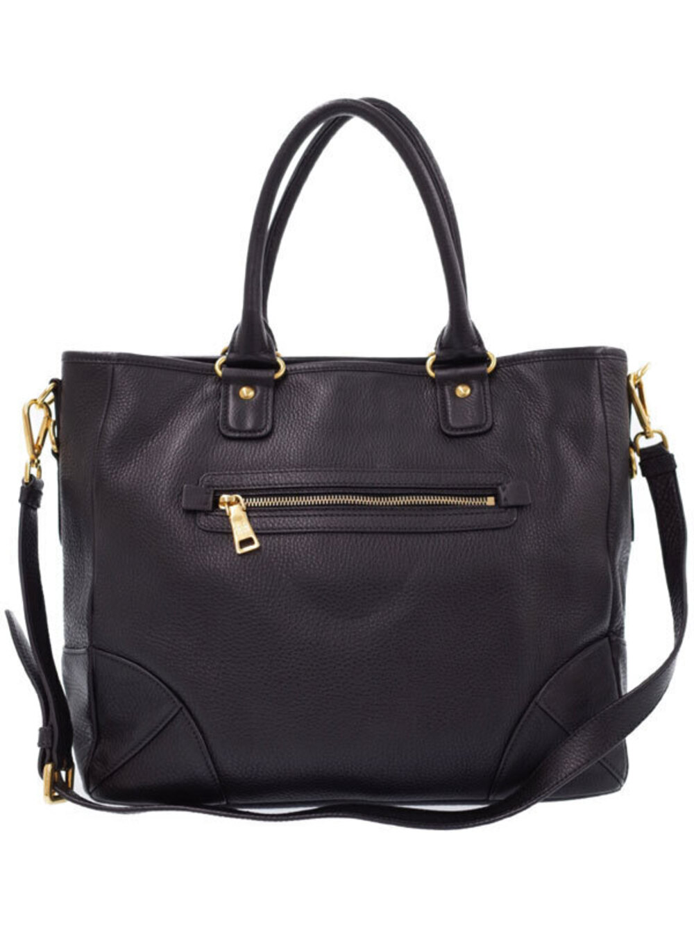 Prada tote Vitello 2WAY shopping bag Daino leather Black - Picture 1 of 9